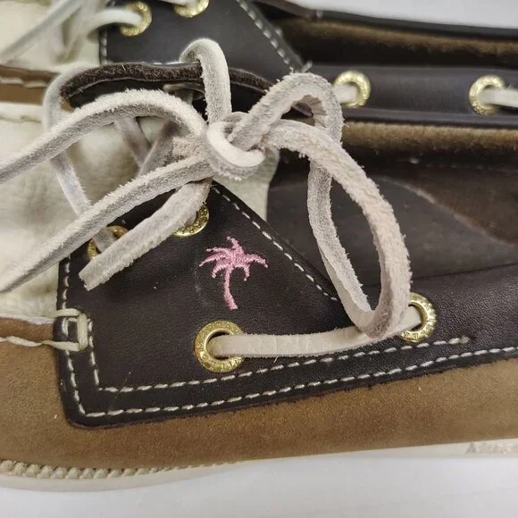 Margaritaville Leather Boat Shoes Womens sz 6 - Picture 10 of 11